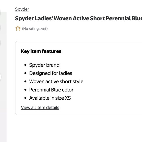 Spyder Ladies' Woven Active Short - Large - Picture 7 of 7